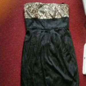 MAGGY LONDON Black Dress Satin